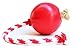 USA-K9: Cherry Bomb Treat Dispenser Tug a War Natural Rubber Fetch Dog Toy USA Made - Large - Red
