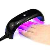 Coscelia 9W Mini USB LED Lamp Nail Dryer For Curing Nail Dryer Nail Gel Polish Dryer Lamp Led Rainbow Lamp For Nail Art Manicure Tools (Black)