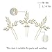 Artio Wedding Hair Pins Accessories with Rhinestones for Brides and Bridesmaids 3 PCS (Gold)