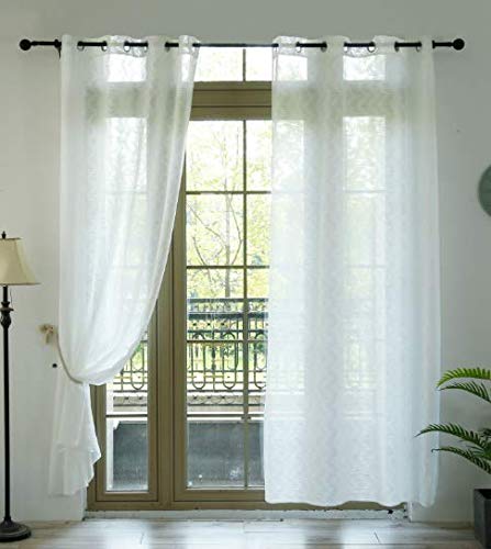 Wellyoung Sheer Voile Curtains Eyelet Faux Linen Beauty Of Lines