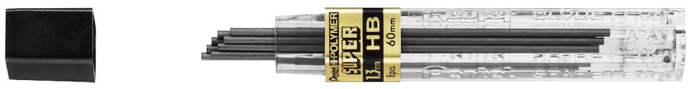 Pentel Super Hi-Polymer – 1.3mm tube of 8 leads – HBX