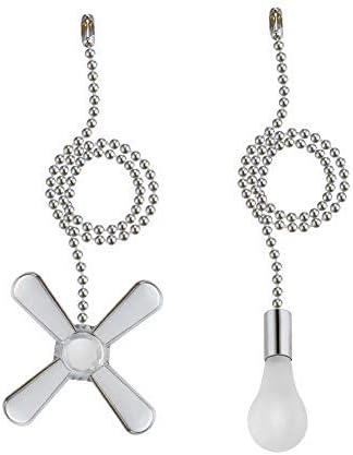 AIIGOU Ceiling Fan Pull Chain Set - 13.6 Inches Fan Pull with Ball Chain Connector Included Light & fan Pulls