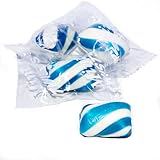 Blue Cylinder Shaped Mint Candy Twists - 2 Pounds
