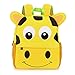 Hipiwe Little Kid Toddler Backpack Baby Boys Girls Kindergarten Pre School Bags Cute Neoprene Cartoon Backpacks for Children 1-5 Years Old (Giraffe Large Size)