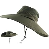Peicees Super Wide Brim Sun Hat, UPF 50+ UV Protecton Fishing Hat, Waterproof Bucket Hat, Summer Outdoor Safari Cowboy Hat for Men Women Hiking Camping Hunting Adventure