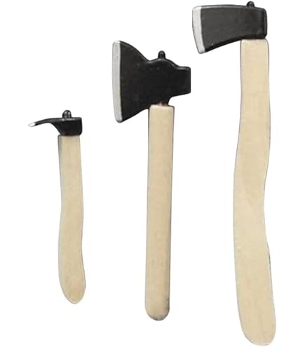 6 Pieces Miniature Axe Set - 1/12 Scale Dollhouse Accessories For Dioramas, Crafts, And Displays - View #13