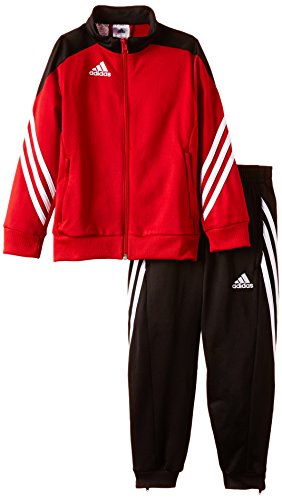 adidas Chándal para niño, color negro / rojo / blanco, talla 140