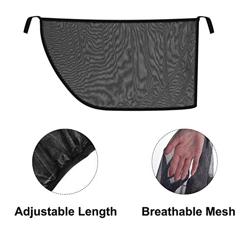 AURSINC Car Side Window Sun Shade, Breathable Mesh Sun Shield with UV Rays Protection Mosquito Prevention Fit for Cars, Trucks and SUVs Large Size-4 Packs