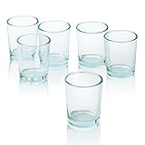 Light In The Dark Clear Glass Round Votive Candle Holders Set of 12