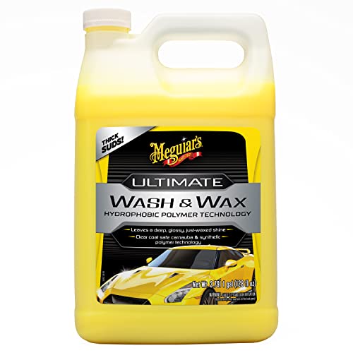 Meguiar's Ultimate Wash and Wax, Car Wash and Wax Cleans and Shines in One Step, Wash, Shine