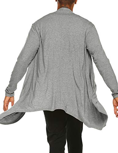 image for COOFANDY Men's Ruffle Shawl Collar Cardigan Sleeveless Open Front Vest