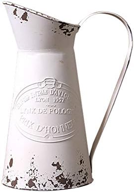 Rustic Flowers Vase Pot for Wedding Centerpiece Metal Watering Can Antique Home Décor 11 Inch Tall