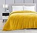 Love's cabin Flannel Fleece Blanket Throw Size Yellow Throw Blanket for Couch, Extra Soft Double Side Fuzzy Plush Summer Blanket, Fluffy Cozy Blanket for Adults Kids or Pet (Lightweight,Non Shedding)