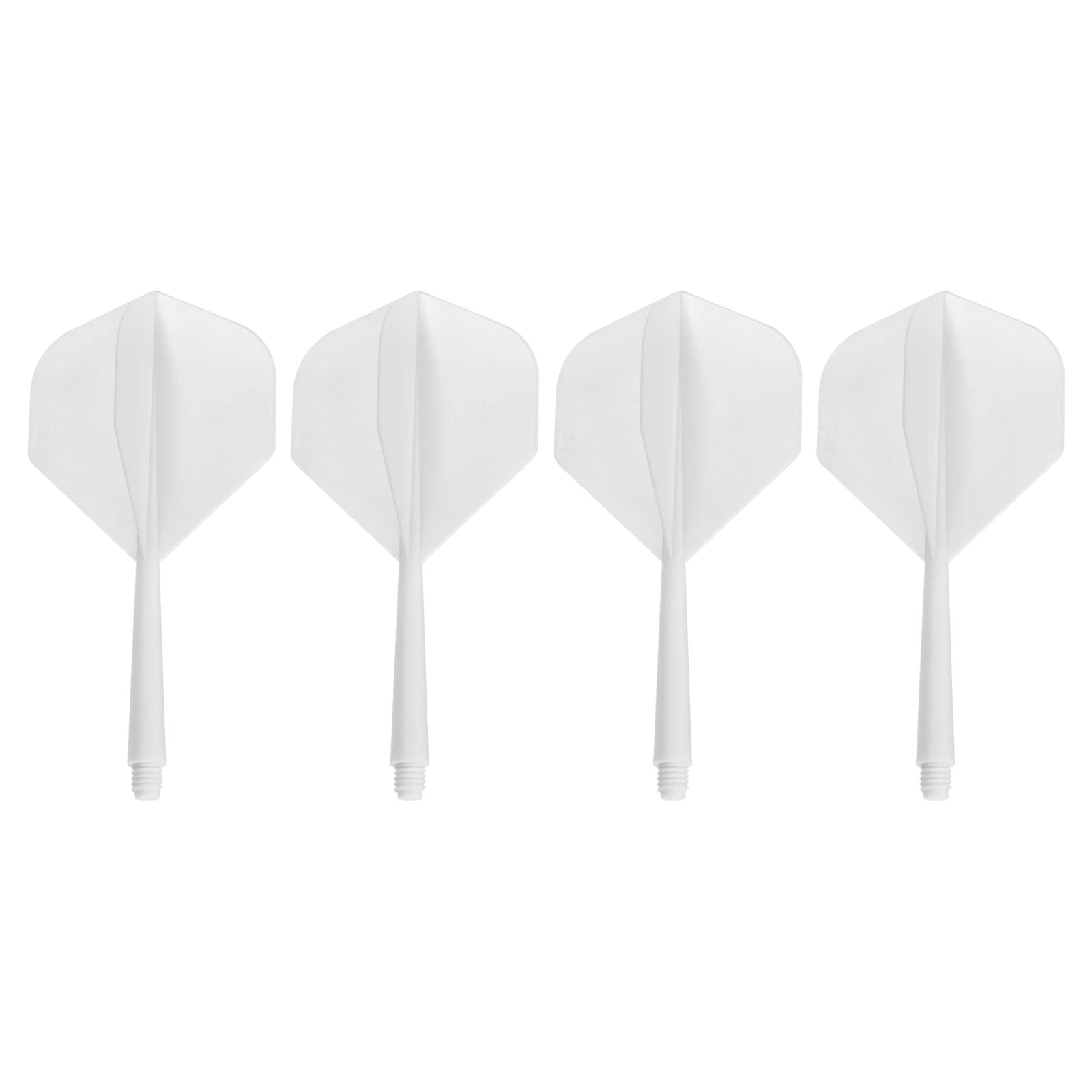 PATIKIL Integrated Dart Shaft & Flights, 4 Pack Lightweight Plastic Dart Flight Set, White