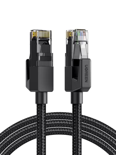 UGREEN Ethernet Cable Cat 6 2M Braided Network Cable 1Gbps High Speed Internet Cord Shielded LAN Wire RJ45 Connector Compatible with Router PS5 Xbox Smart TV Switch WiFi Extender Ethernet Adapter