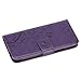 HTC One mini 2 Case,NSSTAR Butterfly Flower Flip PU Leather Fold Wallet Pouch Case Premium Leather Wallet Flip Stand Credit Card ID Holders Case Cover for HTC One Remix / One mini 2 (2014),Purple