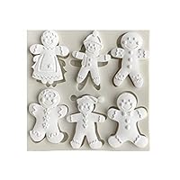 Lvhenongye Gingerbread Man Christmas Series Silicone Mold Fondant Cake Mold Chocolate Candy Clay Mold Kitchen Cooking Tools