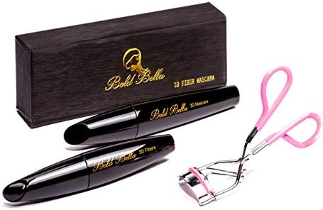 3D Fiber Lash Mascara- Premium,Voluminous, High Quality Hypoallergenic Eyelash Enhancement Extension for Thicker, Longer, Fuller Lashes: Includes 3D Mascara Gel Eyelash Glue, Natural Fibers, and Pink Eyelash Curler. Makes a Perfect Mothers Day Gift