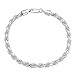 4.8mm Solid 925 Sterling Silver Diamond-Cut Rope Link Italian Chain + Microfiber Jewelry Polishing Cloth