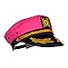 Captain Ford’s Unisex Snapback Neon Captain Hat (Pink) - Perfect for Parties