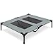 Best Choice Products Outdoor Raised Mesh Cot Cooling Dog Pet Bed for Camping, Beach, 36in, Gray, w/Removable Canopy, Travel Bagthumb 3