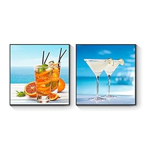 Framed Canvas Wall Art for Living Room, Bedroom Tasty Food Canvas Prints for Home Decoration Ready to Hanging - 16"x16"x2 Panels