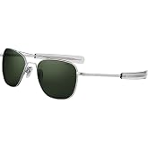 Randolph Eyewear Aviator Sunglasses for Men &amp; Women &ndash; Non-Polarized &amp; Polarized Lenses, Matte Chrome UV Protection Sunglasses