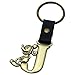 Mickey Mouse Letter J Brass Key Chain