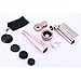 Camera Lens Kit,WMTGUBU 4 in 1 HD Universal Clip-On Phone 18X Optical Zoom Telephoto Lens+15X Super Macro Lens+0.6X Wide Angle Lens Tripod Phone Samsung Tablet PC Laptops (Rosegold)