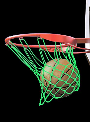 image for SCIONE Glow in The Dark Outdoor Basketball Net Nylon Glowing Basketbal
