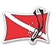 NI4062-Pack Scuba Flag with Diver Vinyl Decal Sticker | 5-Inch By 3-Inch