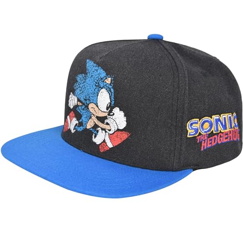 Concept One Girls Shadow The Hedgehog Baseball Cap, Kids Sonic Cotton Adjustable Snapback Hat with 3D Ears and Flat Brim