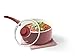 GreenLife Soft Grip Ceramic Non-Stick 3qt Covered Saucepan, Burgundy