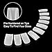 ECBASKET Full Cover False Nails Artificial Nails Fake Nails 500pcs Full Coverage Natural Acrylic Nails 10 Sizes with Bags