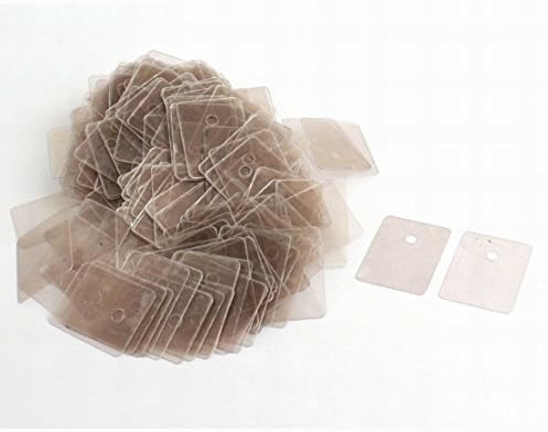 Ugtell 300Pcs 22mmx29mmx0.12mm Mica Insulator Insulation Sheet Plates