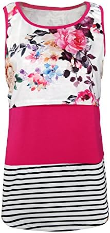Chulianyouhuo Women Breastfeeding Nursing Tops Lace Floral Sleeveless Maternity Cami Tops (XL, Rose)