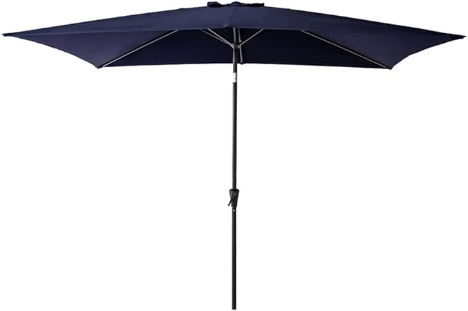 Amazon Com C Hopetree Rectangular Outdoor Patio Umbrella With Tilt 6 5 X 10 Ft Navy Blue Garden Outdoor