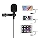 KAMLE Professional Design Lavalier Microphone with Connect Headset & Omnidirectional Mic for iPhone Android & ALL Smartphones,PC,Laptop,Youtube,Interview,Studio,Video Recording,Noise Cancelling Mic