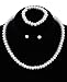 Girls' Children's Simulated Pearl Necklace with Stretch Bracelet and Ball Stud Earrings, White