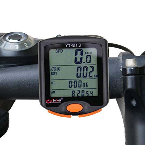 BOGEER YT-813 Wired Bike Cycling Bicycle Computer Odometer Backlight LCD Speedometer Riding Accessories