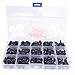 BESTCYC 75Pcs 10/12/14/16/18MM 5 Sizes in a Box Black Plastic Safety Eyes and Noses Set for Teddy Bear Doll Animal Puppet Craft
