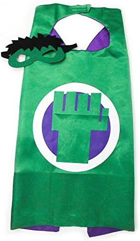 Incredible Hulk Costume Cape and Mask Set for Kids