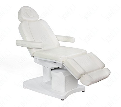 Solid Opal Electric Massage Table, Facial Bed, Facial Chair with 4 Electric Adjustable Motors White