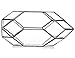 NCYP 6.5 x 5.9 x 11 Inches Geometric Glass Terrarium for Succulent, Air Plants - Large Irregular Clear Planter Pot, Indoor Tabletop Centerpiece, Wedding Garden Decor, Black (No Plants)