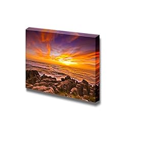 Sunset at Panorama Curve Pathway at Castle Hill Alps Mountain Range - Canvas Art Wall Art - 12" x 18"
