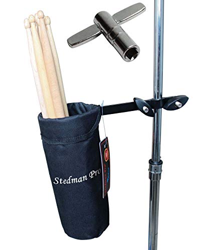 Vizcaya Drum Stick Holder Drum Stick Bag with Drum Key(Black)