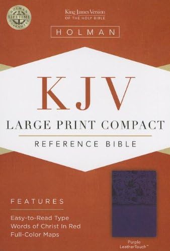 KJV Large Print Compact Reference Bible, Purple LeatherTouch Imitation Leather – Large Print, 1 June 2013
