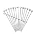 CRESIMO 4.3 Inch Stainless Steel Cocktail Picks (Set of 14) with BONUS eBook Recipe Guide! Reusable Metal Martini Skewers and Sticks - Good for Bloody Mary Drinks, Garnish, Appetizers, and Much More!