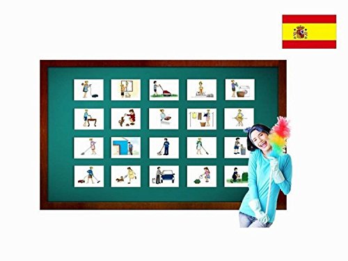 Tarjetas de vocabulario - Tareas - Chores and Household Flashcards in Spanish - Vocabulary Picture Cards for Language Learning