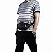 Men's Waterproof Black Fanny Pack Adjustable Buckle Hip Waist Pack 6 Zippers 5 Pockets Bum Waist Pouch For Running Hiking Cycling Outdoor Sports